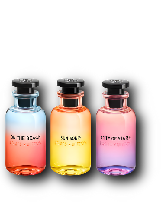 Louis Vuitton Sample Bundle – Sun Song · On The Beach · City of Stars | 3 × 2–10 ml
