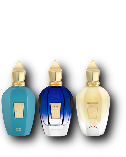 Xerjoff Sample Bundle – Naxos · Torino21 · Erba Pura | 3 × 2–10 ml