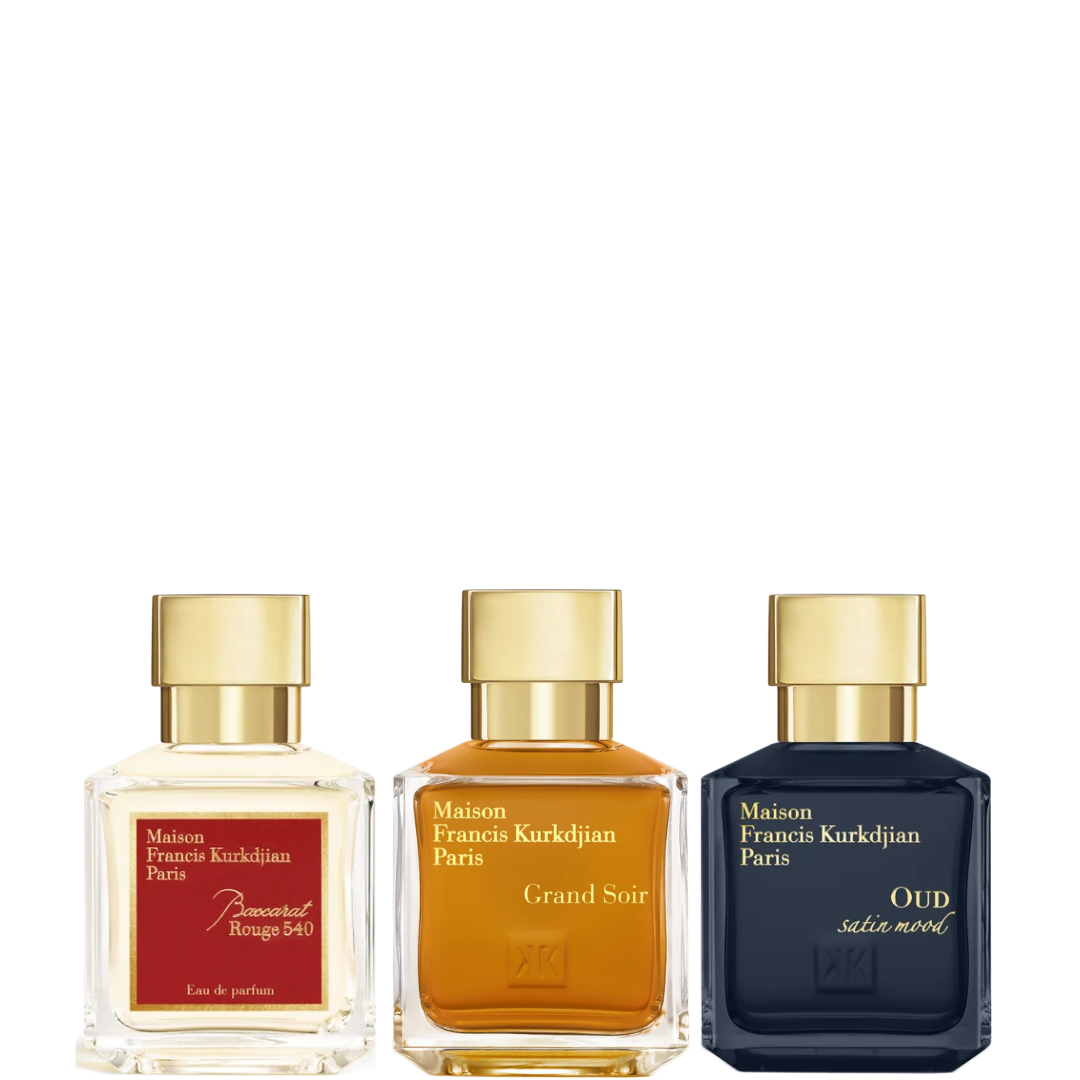 MFK Sample Bundle – Baccarat Rouge 540 · Grand Soir · Oud Satin Mood 2–10 ml
